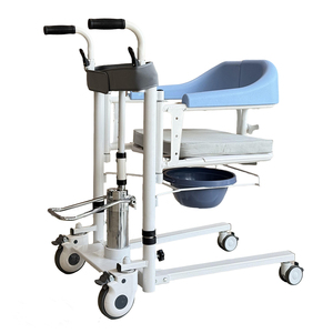 Hydraulic Height Adjustable Patient Lift Transfer Chair with Commode