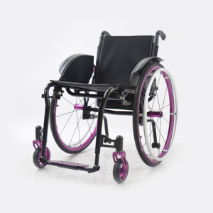 Lightweight Aluminum Manual Wheelchair With Adjustable Backrest Height Angle Foldable